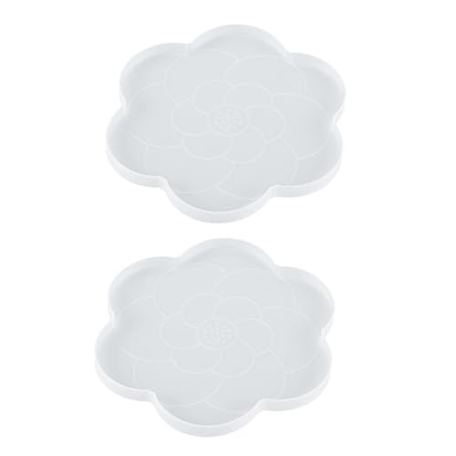 HIAKDOFT 2 Stück Silikonform Untersetzer Teilig DIY Gießform für Cup Coaster und Plate Mat Flexible Silikonform für Kreative Bastelprojekte Leicht zu Reinigen und Aufzubewahren von HIAKDOFT