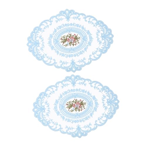 HIAKDOFT 2 Stück Spitzen Tischmatten aus Bestickte Stilvolle Tischsets in Hellblau Vielseitige Spitzen Deko für Hochzeit Fotorequisiten Langlebig und Pflegeleicht HIAKDOFT 2 Stück Spitzen Tischmatten aus Bestickte Stilvolle Tischsets in Hellblau Vielseitige Spitzen Deko für Hochzeit Fotorequisiten Langlebig und Pflegeleicht von HIAKDOFT