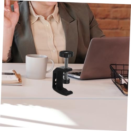 HIAKDOFT 2 Stück Teiliges C Klemmset aus Aluminium Robuste Tischklemme mit Vielseitiger Montagefunktion Stabiler Halter für Schreibtisch und Fotostativ Verstellbar und Langlebig für Heim von HIAKDOFT