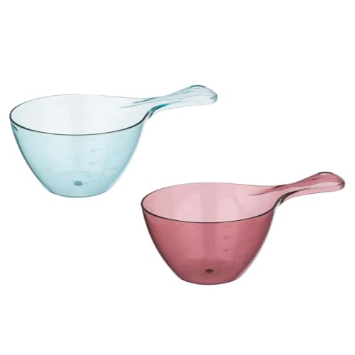 HIAKDOFT 2 Stück Teiliges Dickes Transparentes Wasserlöffel Multifunktionale Küchenwasser für Kochen Waschen und Gießen Ergonomisch Leicht zu Reinigen Praktisches Zufällige Farbe von HIAKDOFT