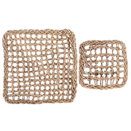 HIAKDOFT 2 Stück Teiliges Handgewebtes Haustier Grasmatten aus Natürlichem Seegras Robustes Nagetierspielzeug und Bodenschutzmatte für Kaninchen Chinchillas Meerschweinchen als Nistplatz HIAKDOFT 2 Stück Teiliges Handgewebtes Haustier Grasmatten aus Natürlichem Seegras Robustes Nagetierspielzeug und Bodenschutzmatte für Kaninchen Chinchillas Meerschweinchen als Nistplatz von HIAKDOFT