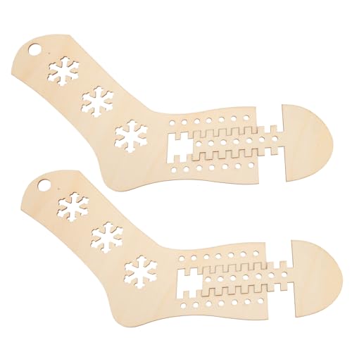 HIAKDOFT 2 Stück Teiliges Holzsockenmodell Langlebige Sockenspanner Holz für Diy Stricksocken Praktische Strickschablonen zum Formen und Präsentieren Handgefertigter Arbeitssocken von HIAKDOFT