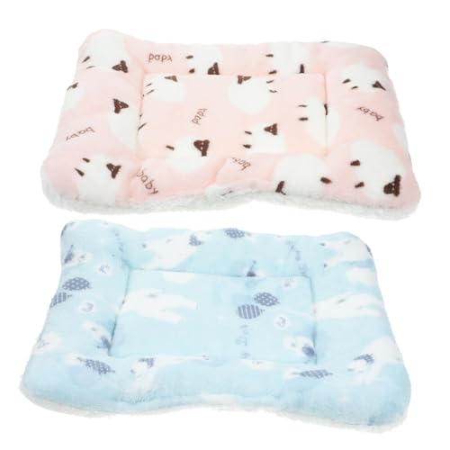 HIAKDOFT 2 Stück Teiliges Kleintier Plüschbett Extra Dicke Weiche Winter schlafmatte für Kleine Haustiere Waschbare Warme Kuscheldecke mit Niedlichen Tiermotiven für Meerschweinchen HIAKDOFT 2 Stück Teiliges Kleintier Plüschbett Extra Dicke Weiche Winter schlafmatte für Kleine Haustiere Waschbare Warme Kuscheldecke mit Niedlichen Tiermotiven für Meerschweinchen von HIAKDOFT