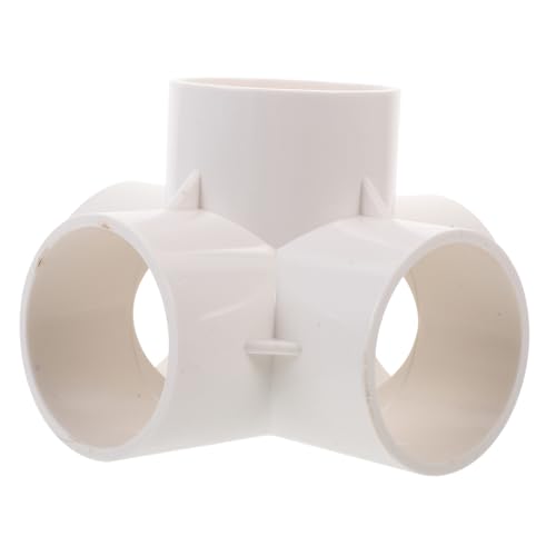 HIAKDOFT 2 Stück Teiliges PVC Fitting Wege Verbindung Robustes PVC Rohrverbinder für Gewächshausrahmen Vielseitiger Gartenzäuneinsatz Einfache Montage Witterungsbeständig von HIAKDOFT