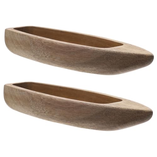 HIAKDOFT 2 Stück Teiliges Unvollendetes Holzboot Modellset zum Basteln Stabile Holzdeko für Haus Party und Naturbelassene Bootsskulptur zum Bemalen und Individuellen Gestalten von HIAKDOFT