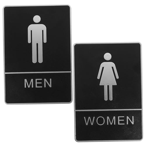 HIAKDOFT 2 Stück Toilettenschild Selbstklebend Teilig Wc Türschild Männer Frauen Badezimmer Tür Aufkleber Klares Wc Schild Hinweis für Waschraum Büro Shop Dekoration von HIAKDOFT