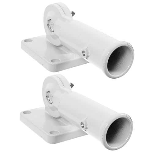 HIAKDOFT 2 Stück Wandhalterung Fahnenmast Aluminiumlegierung Stabile Metallhalterung für Garten und Werbefahnen Vielseitig Einsetzbar für Wände Dächer Außenbereiche Zuverlässige von HIAKDOFT