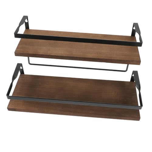 HIAKDOFT 2 Stück Wandregal aus Tiefrotem Paulownia Holz Schwebendes Wandboard mit Metallhalterung Vielseitig Einsetzbar als Badezimmer Wohnzimmer aufbewahrung Dekoratives Hängeregal mit HIAKDOFT 2 Stück Wandregal aus Tiefrotem Paulownia Holz Schwebendes Wandboard mit Metallhalterung Vielseitig Einsetzbar als Badezimmer Wohnzimmer aufbewahrung Dekoratives Hängeregal mit von HIAKDOFT