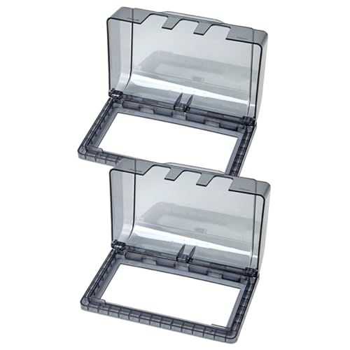 HIAKDOFT 2 Stück Wasserdichte Steckdosenabdeckung Schutzbox für Wandsteckdosen Spritzwassergeschützt für Küche Bad Büro und HIAKDOFT 2 Stück Wasserdichte Steckdosenabdeckung Schutzbox für Wandsteckdosen Spritzwassergeschützt für Küche Bad Büro und von HIAKDOFT