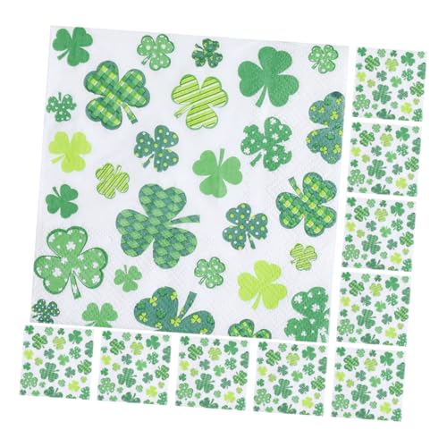 HIAKDOFT 20 Pcs Serviette Patricks Tag Geschirr Patricks Tag Servietten von HIAKDOFT