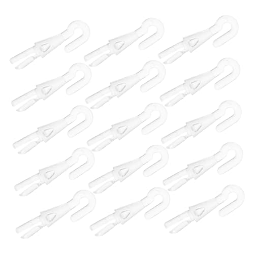 HIAKDOFT 20 Stück Blind Wand Replacement Hooks Hochflexible Bruchsichere Kunststoff Haken mit Ergonomischem Fragezeichen Design für Präzise Jalousienverstellung Transparent Vielseitig für von HIAKDOFT