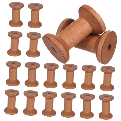 HIAKDOFT 20 Stück Leere Holzspulen Garnspulen Nähspulen für Garn und Bänder Naturholz Fadenspulen mit Glatter Oberfläche und Rustikalem Design zum Organisieren und Nähen HIAKDOFT 20 Stück Leere Holzspulen Garnspulen Nähspulen für Garn und Bänder Naturholz Fadenspulen mit Glatter Oberfläche und Rustikalem Design zum Organisieren und Nähen von HIAKDOFT