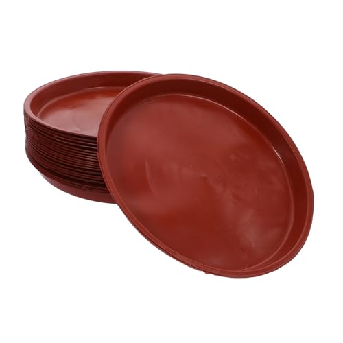 HIAKDOFT 20 Stück Pflanzschale aus Kunststoff Pflanzentopfsaucer Garten Kleine Pflanzentöpfe Drainage Untertasse Blumen tropftablett Blumentopfbasis aus Kunststoff Blumentöpfe Tablett rot von HIAKDOFT