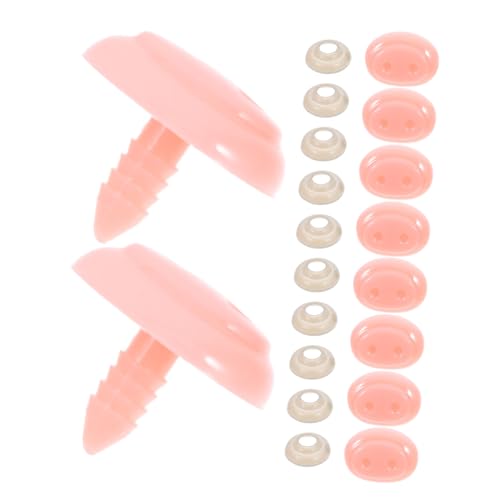 HIAKDOFT 20 Stück Teiliges DIY Set Rosa Kunststoff Schweinenasen mit Unterlegscheiben Sichere Plüschtiere Nasen für Puppen Amigurumi Stofftiere Bastelzubehör für Handgemachte Kuscheltiere HIAKDOFT 20 Stück Teiliges DIY Set Rosa Kunststoff Schweinenasen mit Unterlegscheiben Sichere Plüschtiere Nasen für Puppen Amigurumi Stofftiere Bastelzubehör für Handgemachte Kuscheltiere von HIAKDOFT