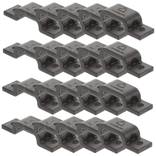 HIAKDOFT 20 Stück Teiliges Kabelschellen aus Nylon Bogenförmige Kabelklemmen mit Lochabstand Langlebige Drahtklemmen für Kabelmanagement Geeignet für Ethernet USB und Tv Kabel von HIAKDOFT