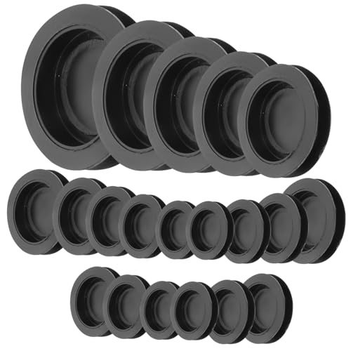 HIAKDOFT 20 Stück Teiliges Runde Gummi Piggy Bank Plugs Ersatzstopfen für Sparschweine Wiederverwendbar Glatte Oberfläche Passend für Verschiedene Innendurchmesser Schwarz von HIAKDOFT