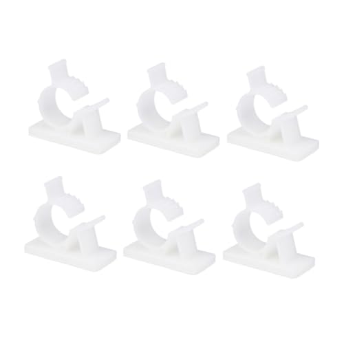 HIAKDOFT 20 Stück Verstellbare Kabelclips Selbstklebend Kabelhalter Kabelbefestigung für Schreibtisch Kabelmanagement Organizer Weiß Xxl von HIAKDOFT