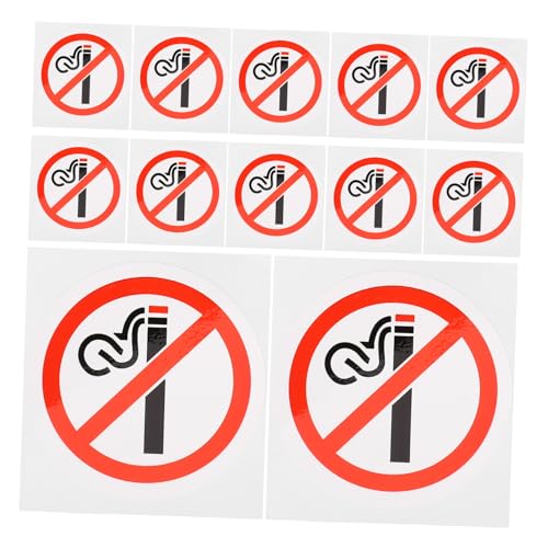 HIAKDOFT 20 Stück Wasserdichte No Smoking Aufkleber PVC Selbstklebend UV Beständig für Auto und Innen Außenbereich Klare Rauchverbot Langlebige Warnschild Hinweis Sticker von HIAKDOFT