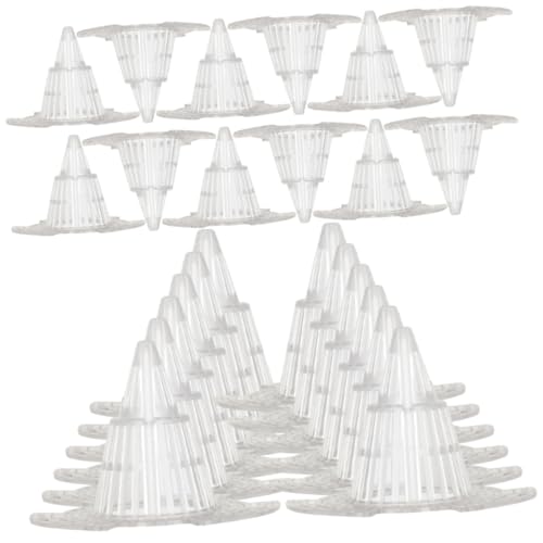 HIAKDOFT 24 Stück Teiliges Pflanzentopf Mesh Atmungsaktive Gummidichtungen Kegelförmige Netzmatten für Blumentöpfe Verhindert Erdverlust Geeignet für Garten Balkon Innenbereich von HIAKDOFT