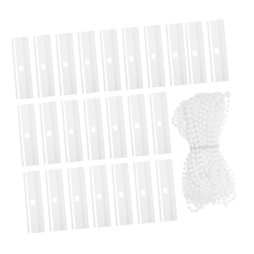 HIAKDOFT 25 Stück Teiliges PVC Lamellenvorhang Ersatz-schienen mit Perlenkette Langlebige Vertikale Jalousie Reparaturteile Kompatibel mit Verschiedenen Lamellenvorhängen Stabile und HIAKDOFT 25 Stück Teiliges PVC Lamellenvorhang Ersatz-schienen mit Perlenkette Langlebige Vertikale Jalousie Reparaturteile Kompatibel mit Verschiedenen Lamellenvorhängen Stabile und von HIAKDOFT