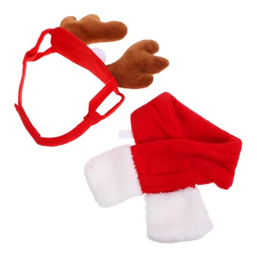 HIAKDOFT 2Er Set Weihnachtsschal Für Hunde Elch Für Halloween Cosplay Outfits Zubehör Welpen Weihnachtskostüm Zubehör Stirnband Katze Rentier Katzenkostüme Haustier HIAKDOFT 2Er Set Weihnachtsschal Für Hunde Elch Für Halloween Cosplay Outfits Zubehör Welpen Weihnachtskostüm Zubehör Stirnband Katze Rentier Katzenkostüme Haustier von HIAKDOFT