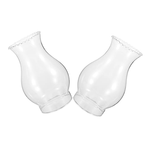 HIAKDOFT 2Stücke Vintage Öllampenschirm Transparenter Lampenschutz Höhe Retro Lampenabdeckung für Öllampe für HIAKDOFT 2Stücke Vintage Öllampenschirm Transparenter Lampenschutz Höhe Retro Lampenabdeckung für Öllampe für von HIAKDOFT