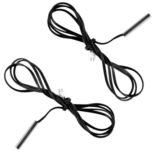 HIAKDOFT 2Stücke Wasserdichter Ntc Thermistor Temperatursensor mit Kabel für Präzise Temperaturmessung Kühllagern Klimaanlagen und Aquakultur von HIAKDOFT