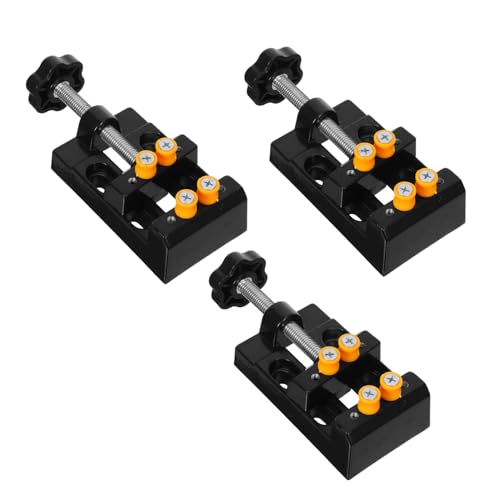 HIAKDOFT 3 Stück Multifunktionaler Mini Schraubstock aus Aluminiumlegierung Flache Tischklemme für Präzises Halten bei Schmuck Holzarbeiten Gravuren und Walnuss-schnitzerei Tragbar und HIAKDOFT 3 Stück Multifunktionaler Mini Schraubstock aus Aluminiumlegierung Flache Tischklemme für Präzises Halten bei Schmuck Holzarbeiten Gravuren und Walnuss-schnitzerei Tragbar und von HIAKDOFT