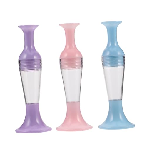 HIAKDOFT 3 Stück Teiliges DIY Malstift Blumentopf Form Langlebiges Diamond Art Werkzeug mit Ergonomischem Griff Vielseitig für Nagelkunst Kreuzstich und Bastelarbeiten in Blau und Lila von HIAKDOFT