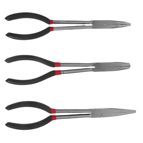 HIAKDOFT 3 Stück Teiliges Elektriker spitzzangen set aus Stahl mit Winkel Extra Lange Vielseitige Präzisionszangen für Enge Räume und Reparaturarbeiten HIAKDOFT 3 Stück Teiliges Elektriker spitzzangen set aus Stahl mit Winkel Extra Lange Vielseitige Präzisionszangen für Enge Räume und Reparaturarbeiten von HIAKDOFT