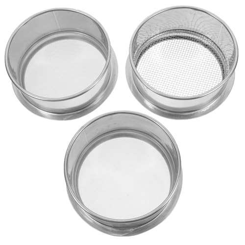 HIAKDOFT 3 Stück Teiliges Standardsieb mit Feinem Maschengewebe Mesh Präzises Laborsieb für Pulvertrennung Gartenerde Sieb Langlebig und Einfach zu Reinigen HIAKDOFT 3 Stück Teiliges Standardsieb mit Feinem Maschengewebe Mesh Präzises Laborsieb für Pulvertrennung Gartenerde Sieb Langlebig und Einfach zu Reinigen von HIAKDOFT