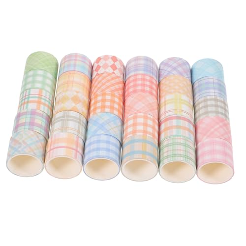 HIAKDOFT 30 Rollen Dekorative Washi Tape Klebebänder Kariert Vielseitig für DIY Scrapbooking Geschenkverpackung Tagebücher Kalender Wiederverwendbar Handreißbar Bunte Bastelklebestreifen HIAKDOFT 30 Rollen Dekorative Washi Tape Klebebänder Kariert Vielseitig für DIY Scrapbooking Geschenkverpackung Tagebücher Kalender Wiederverwendbar Handreißbar Bunte Bastelklebestreifen von HIAKDOFT