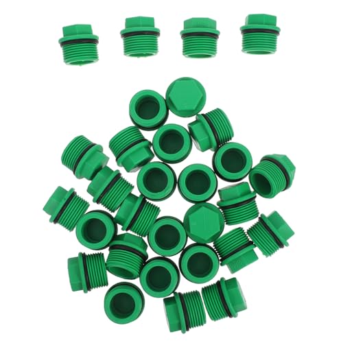 HIAKDOFT 30 Stück Teiliges Ppr Außen Gewinde Rohrstopfen Endkappe für Gartenschlauch Rohrfittings Wasserdichtes Schraubverschluss Rohrende Installieren für Gartenbewässerung von HIAKDOFT