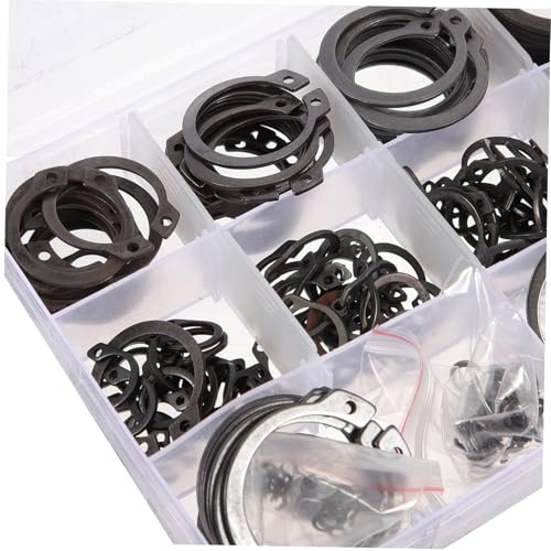 HIAKDOFT 315 Stück Teiliges Sicherungsring-sortiment aus Langlebigem Stahl Externe Sprengringe und Clips für Wellen Vielseitig Einsetzbar in Maschinen Fahrzeugen und Generatoren Kompakt und von HIAKDOFT