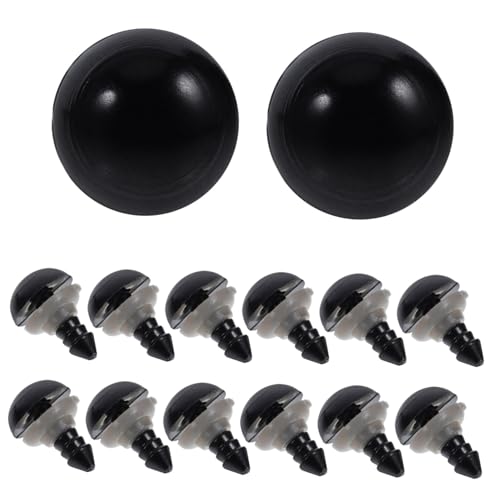 HIAKDOFT 320 Stück Schwarze Sicherheitsaugen mit Unterlegscheiben Kunststoff Puppenaugen für DIY Kuscheltiere und Handgemachte Stofftiere Langlebige Tieraugen zum Annähen Realistische HIAKDOFT 320 Stück Schwarze Sicherheitsaugen mit Unterlegscheiben Kunststoff Puppenaugen für DIY Kuscheltiere und Handgemachte Stofftiere Langlebige Tieraugen zum Annähen Realistische von HIAKDOFT