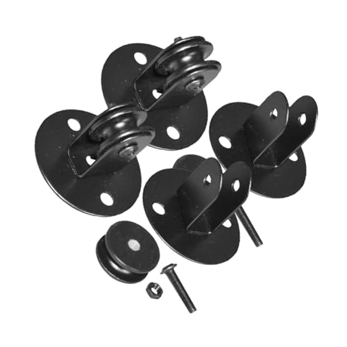 HIAKDOFT 4 STÜCKE Teiliges Kleine Umlenkrollen für Pendelleuchten Verstellbare Deckenlampenhalterung Rustikale Pulley Wheels für Wohnzimmer Schlafzimmer und Essbereich Langlebige von HIAKDOFT