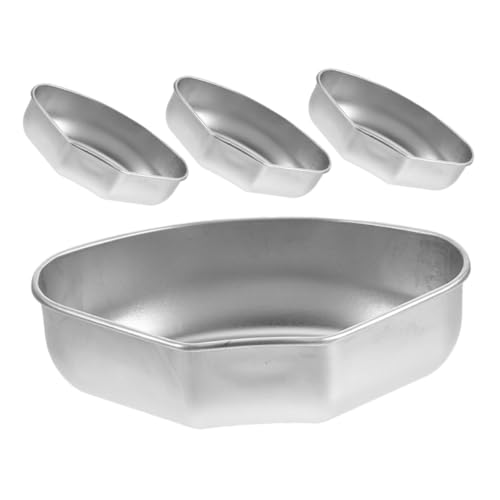 HIAKDOFT 4 Stück Edelstahl Dampfgarer Großer Fassungsvermögen Stapelbare Gemüse Dampfbehälter Langlebige Multifunktionale Dämpfschalen für Schnellen und Energiesparenden Familiengebrauch von HIAKDOFT