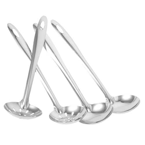 HIAKDOFT 4 Stück Edelstahl Hot Pot Löffel Teilig mit Langem Griff Colander Sieblöffel Suppenlöffel Rostfrei Hitzebeständig für Küche Restaurant und Zuhause HIAKDOFT 4 Stück Edelstahl Hot Pot Löffel Teilig mit Langem Griff Colander Sieblöffel Suppenlöffel Rostfrei Hitzebeständig für Küche Restaurant und Zuhause von HIAKDOFT