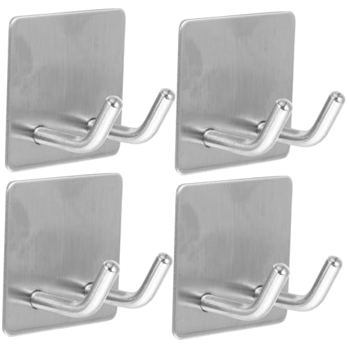 HIAKDOFT 4 Stück Edelstahl Wandhaken Selbstklebend Tragfähig Rostfrei Für Handtücher Mäntel Küchenutensilien Bad Schlafzimmer Wohnzimmer HIAKDOFT 4 Stück Edelstahl Wandhaken Selbstklebend Tragfähig Rostfrei Für Handtücher Mäntel Küchenutensilien Bad Schlafzimmer Wohnzimmer von HIAKDOFT