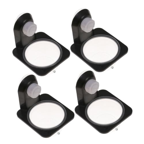 HIAKDOFT 4 Stück Reptilien Wassernapf mit Saugnapf Stabile Futter und Wasserschale für Terrarien Platzsparend Langlebiges Material Geeignet für Echsen Geckos und Kriechtiere von HIAKDOFT