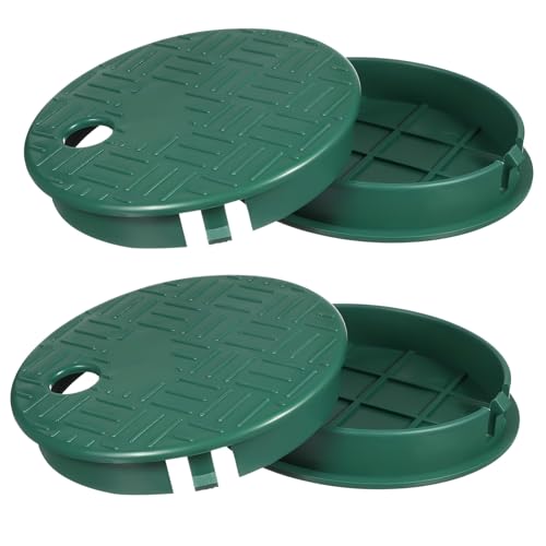 HIAKDOFT 4 Stück Runde Ventilbox Abdeckungen Sprinkler Ventilkasten Schutzdeckel für Bewässerungssysteme Installieren Robust für Garten Außenbereich HIAKDOFT 4 Stück Runde Ventilbox Abdeckungen Sprinkler Ventilkasten Schutzdeckel für Bewässerungssysteme Installieren Robust für Garten Außenbereich von HIAKDOFT