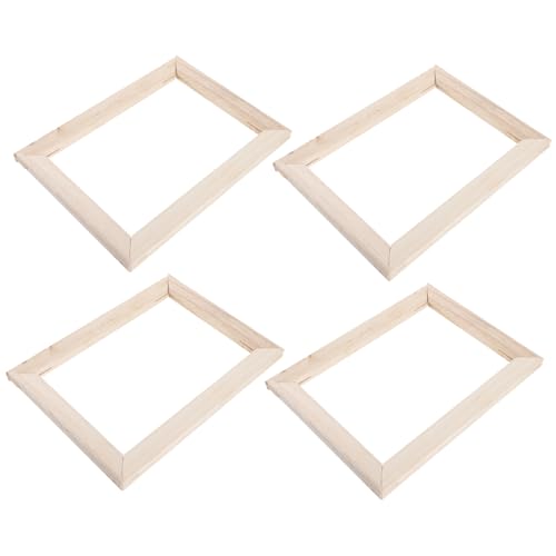 HIAKDOFT 4 Stück Teiliges Holz-leinwandrahmen für Ölgemälde Rechteckige Polierte Rahmen aus Kiefer Paulownia-holz Multipurpose Canvas Frame für DIY Kunst Heimdeko und Atelierbedarf von HIAKDOFT