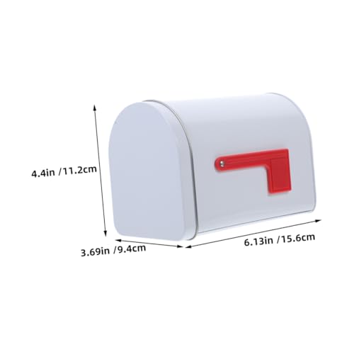 HIAKDOFT 4 Stück Teiliges Kleine Mailbox-dose aus Stabilem Weißblech Postkasten-förmiger Aufbewahrungsbehälter für Weihnachtsnaschereien Snacks Partygeschenke und Festliche Dekoration von HIAKDOFT