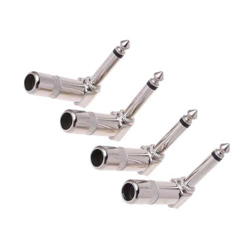 HIAKDOFT 4 Stück Teiliges Mono Gitarrenstecker Abgewinkelt Langlebige Metall Audioverbindung für Lautsprecher Mikrofon Signalverstärker Einfache Installation Hohe Signalübertragung HIAKDOFT 4 Stück Teiliges Mono Gitarrenstecker Abgewinkelt Langlebige Metall Audioverbindung für Lautsprecher Mikrofon Signalverstärker Einfache Installation Hohe Signalübertragung von HIAKDOFT