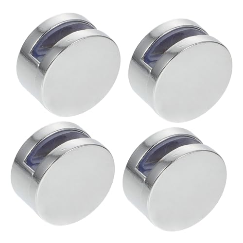 HIAKDOFT 4 Stück Teiliges Rund mit Schrauben Robuste Glasklemmen für Wandmontage Flexible Spiegelhalterung Geeignet für Glas Spiegelbefestigung im Haushalt von HIAKDOFT