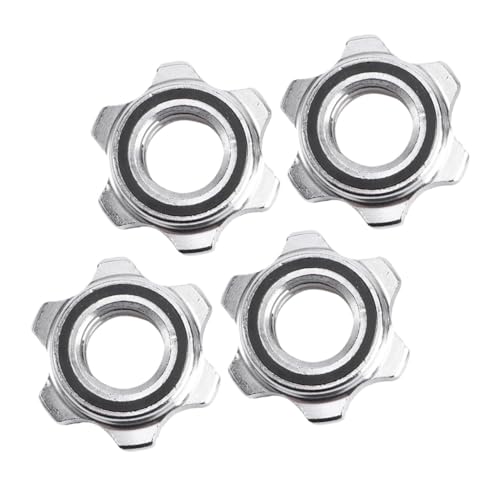 HIAKDOFT 4 Stück Teiliges Rutschfeste Hantelmuttern aus Robustem Material Langhantel klemmen für Schnelles Befestigen und Sicheres Gewichtheben Beim Krafttraining HIAKDOFT 4 Stück Teiliges Rutschfeste Hantelmuttern aus Robustem Material Langhantel klemmen für Schnelles Befestigen und Sicheres Gewichtheben Beim Krafttraining von HIAKDOFT