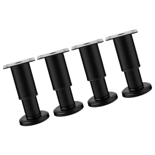 HIAKDOFT 4 Stück Verstellbare Möbelfüße Höhenverstellbare Tischbeine für Bett Sofa und Schrank aus Kaltgewalztem und Langlebig von HIAKDOFT