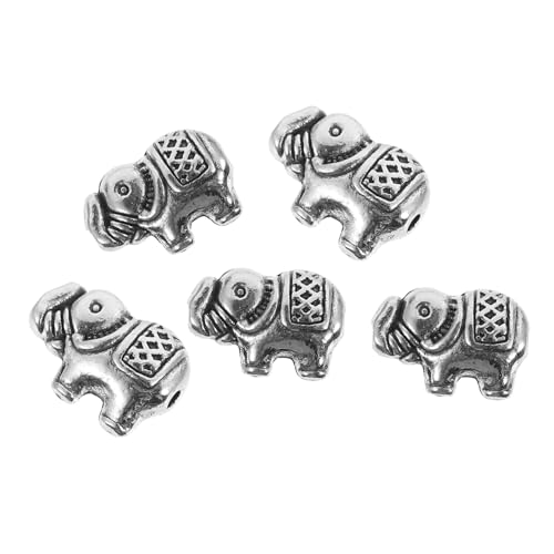 HIAKDOFT 40 Stück Teiliges Vintage Elefantenperlen Legierung für DIY Schmuckherstellung Große Metallperlen Armbänder Tierische Charms für Handgemachte Armbänder und Halsketten für Kreative HIAKDOFT 40 Stück Teiliges Vintage Elefantenperlen Legierung für DIY Schmuckherstellung Große Metallperlen Armbänder Tierische Charms für Handgemachte Armbänder und Halsketten für Kreative von HIAKDOFT