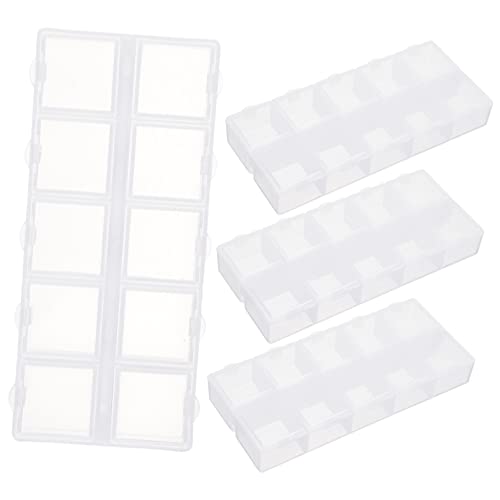 HIAKDOFT 4Stücke Teiliges Kleine Aufbewahrungsbox für Schmuck und Perlen Transparente Sortierbox mit Fächern für Ringe Ohrringe und Kleine Ornamente Hochwertigem Kunststoff HIAKDOFT 4Stücke Teiliges Kleine Aufbewahrungsbox für Schmuck und Perlen Transparente Sortierbox mit Fächern für Ringe Ohrringe und Kleine Ornamente Hochwertigem Kunststoff von HIAKDOFT