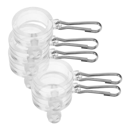 HIAKDOFT 5 Stück Fahnenmast Clips Robustem PC Material Drehbare Flaggenhalter für Sichere Befestigung von Fahnen im Innen und Außenbereich für Konferenzräume und Outdoor Events von HIAKDOFT